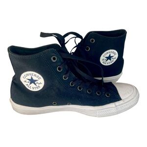 Converse Black and White High-Top Sneakers with Lunarlon foam cushioning